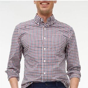 J. Crew Men's Slim fit Checkered Shirt - Red, Blue, White